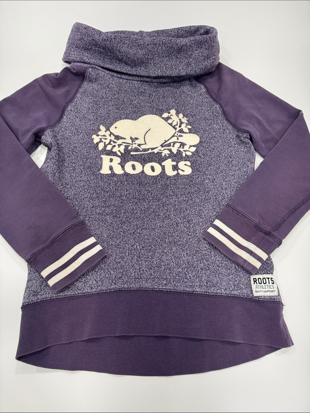 Roots Kids Cowl Neck Sweatshirt – Size Small 5–6 | Heathered Purple